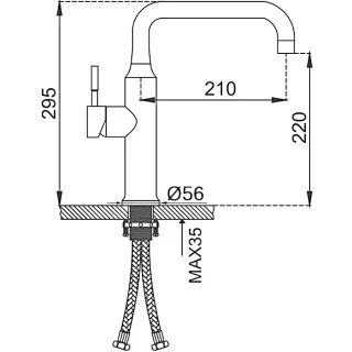 Смеситель для кухни Frap F40899-8 Сатин